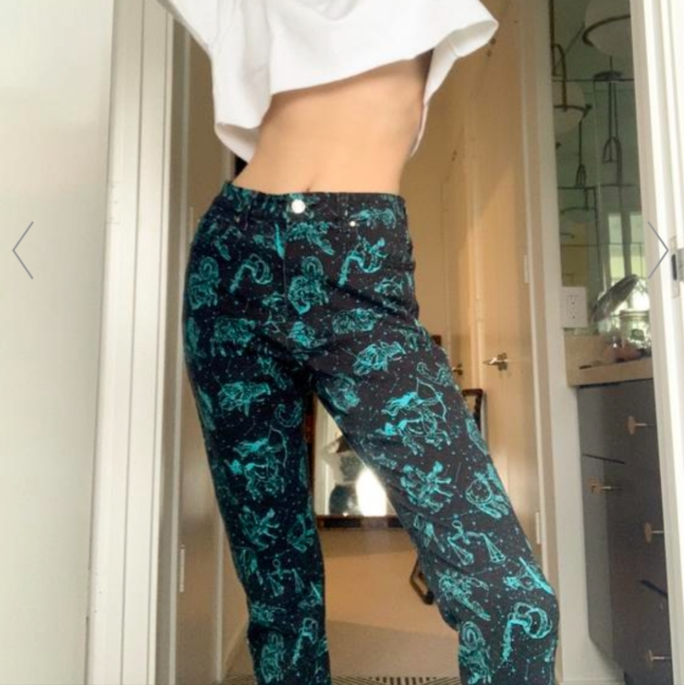 Dollskill Horoscopez Galaxies Apart Glow In The Dark Mom Jeans High Wais…